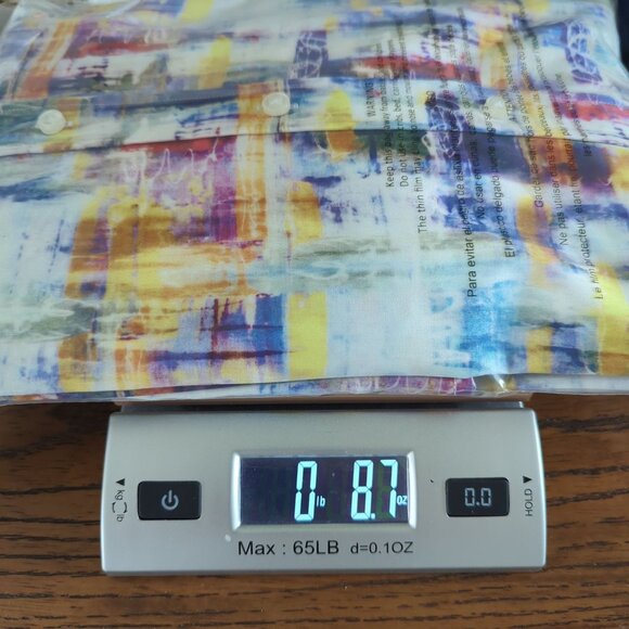 1 like no other long sleeve button front abstract colorful Men's shirt size M - Picture 16 of 16